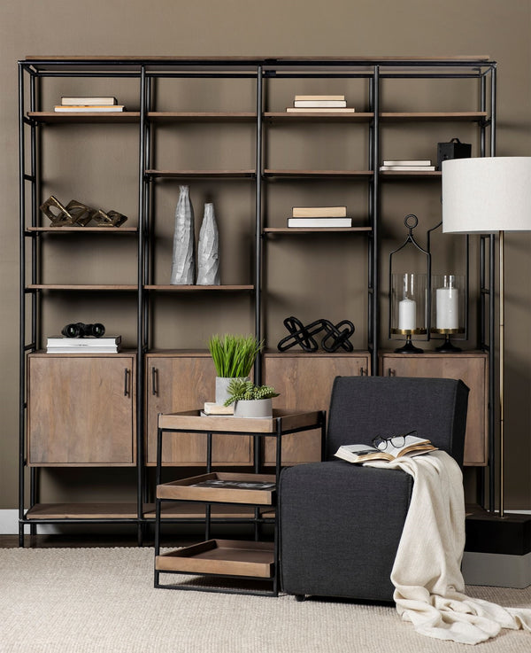 Damon Fully Upholstered Grey Fabric Dining Chair on Casters