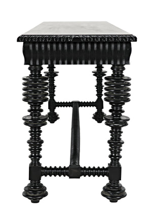 Portuguese Console, Hand Rubbed Black