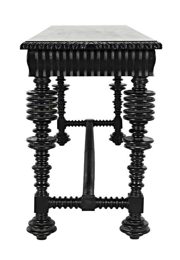 Portuguese Console, Hand Rubbed Black