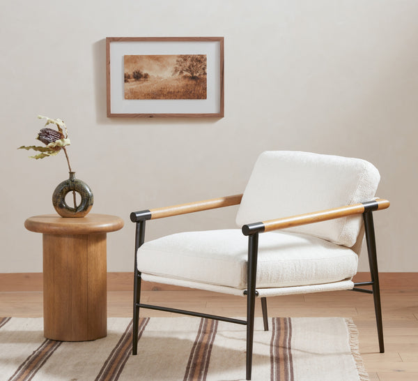 Zach End Table In Burnished Parawood