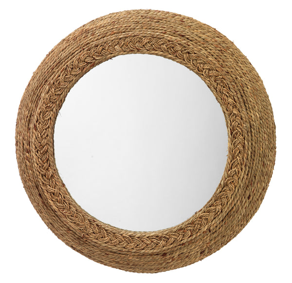 Seagrass Round Wall Mirror