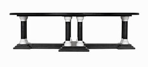 Desoto Coffee Table, Hand Rubbed Black and Solid White
