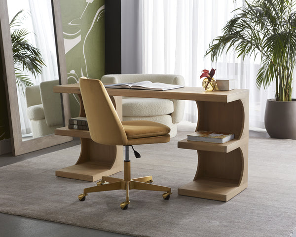CATRINE DESK - RUSTIC OAK