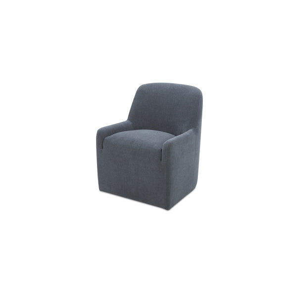 Moe's Maisie Rolling Dining Chair in Slate Blue
