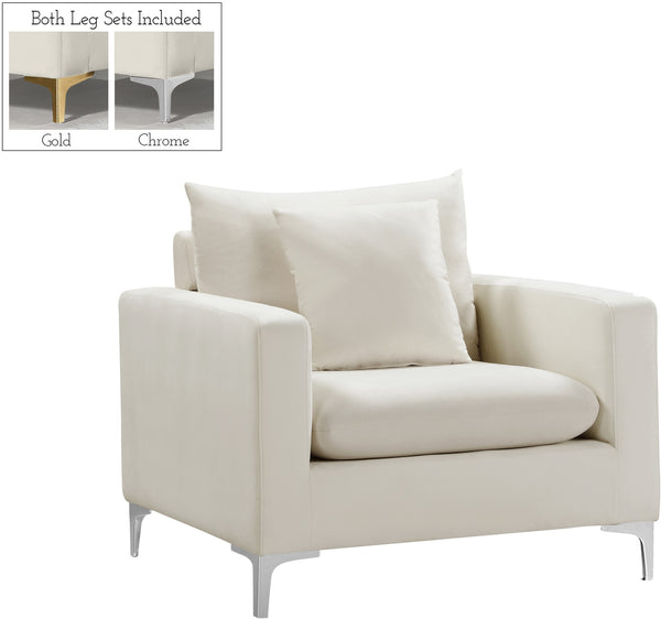 Lucy Chair In Cream Velvet