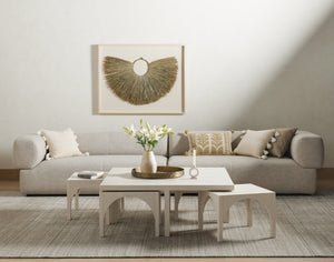 Amara Coffee Tbl W/Nesting Arch Stls In Wht