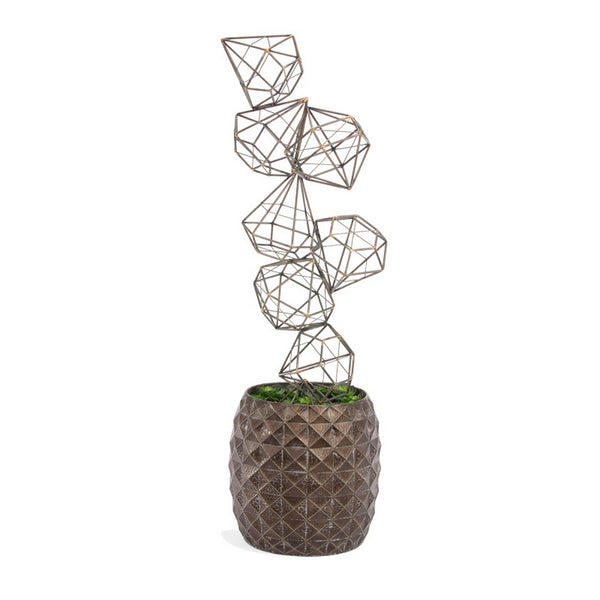 Gem Diamond Sculpture in Prismic Planter