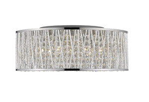 Terra 7 Light Flush Mount in Chrome Finish