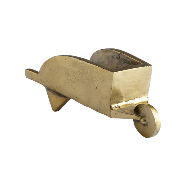 Wheelbarrow Token in Aged Brass