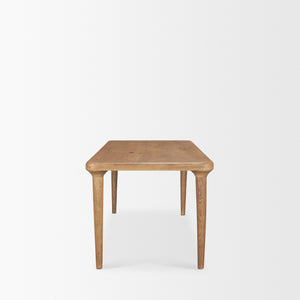 Suvan 72L Light Brown Rectangular Oak Wood Dining Table
