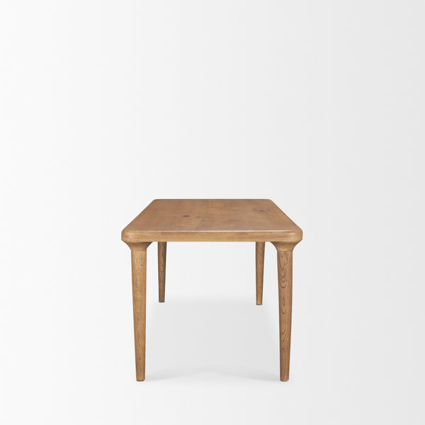 Suvan 72L Light Brown Rectangular Oak Wood Dining Table