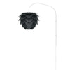 Aluvia Medium 1-Light Wall Lamp in Anthracite with White Wall Hanger