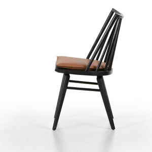 Lewis Windsor Chair W Cushion In Black Oak