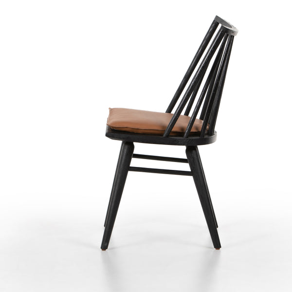 Lewis Windsor Chair W Cushion In Black Oak