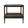 CLASSIC BAR CART WITH FLUTED DETAIL IN ESPRESSO OAK