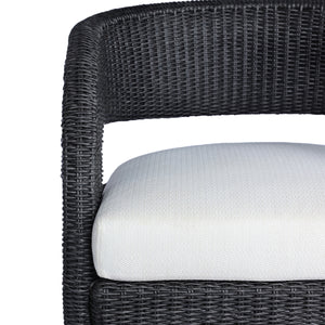 Hawkins Outdoor Swivel Chair in Vintage Coal