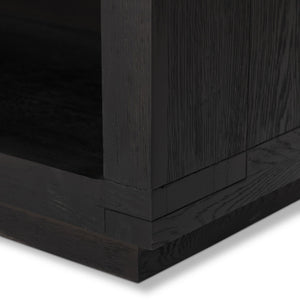 Warby Nightstand - Worn Black Veneer