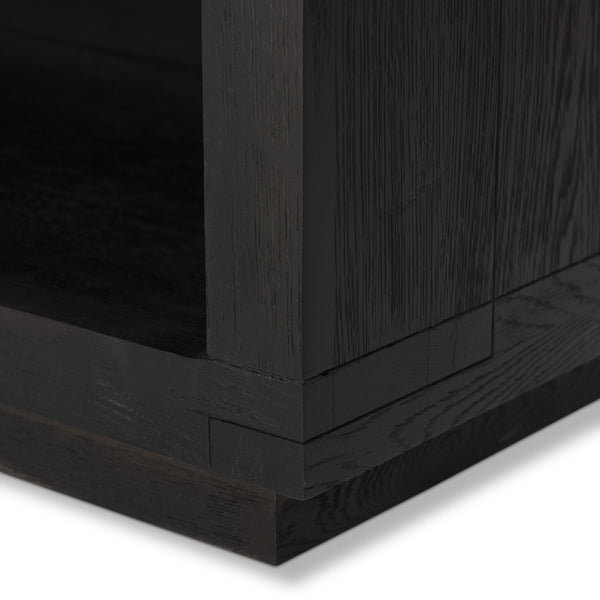 Warby Nightstand - Worn Black Veneer