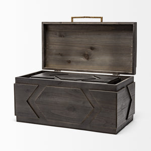 Cassia Set of 2 Brown Wooden Boxes