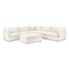 Caplan 6-Piece Modular Sectional w/ Ottoman in Elite-Ivory