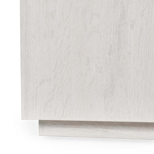 Layne Solid Wood End Table in Milk White