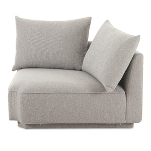 Moe's Rosello Corner Chair in Light Grey