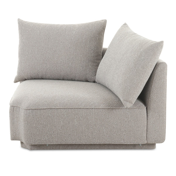 Moe's Rosello Corner Chair in Light Grey
