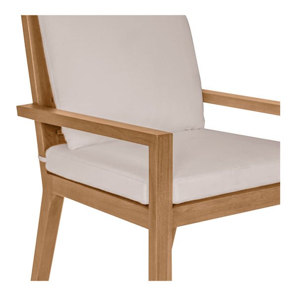 Moe's Mateo Outdoor Dining Chair in White Teak