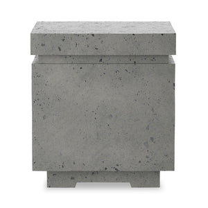 Posen Outdoor Square Propane Enclosure In Pewter Concrete