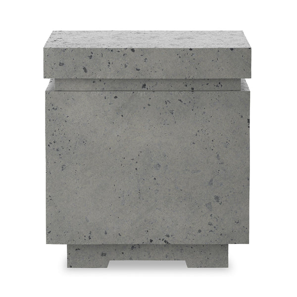 Posen Outdoor Square Propane Enclosure In Pewter Concrete