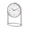 Aurus Matte Gray Metal Table Clock