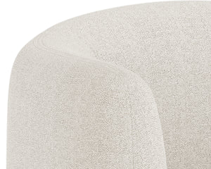 TRINE LOUNGE CHAIR - RUSTIC OAK - DOVE CREAM