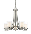 Willow 5 Light Chandelier in Brushed Nickel Finish