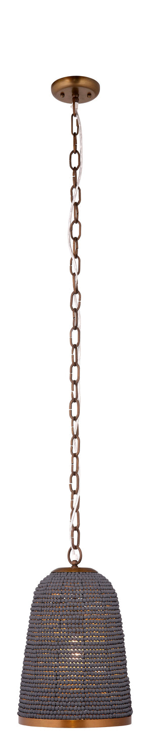 Creekside 1-Light Beaded Pendant, Slate Blue
