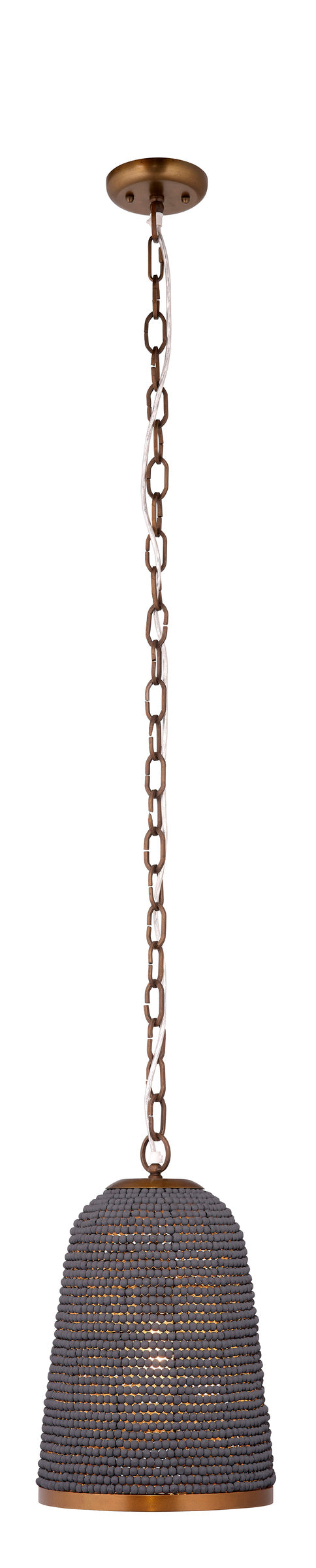 Creekside 1-Light Beaded Pendant, Slate Blue