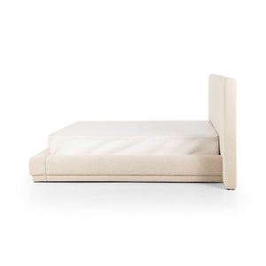 Martina Bed Wide King in Bergamo Parchment