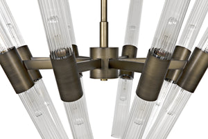Moira Chandelier, Aged Brass Finish