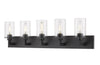 Savannah 5 Light Vanity in Bronze Finish