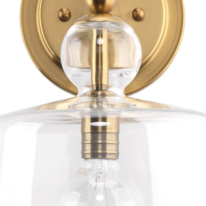 Hudson Glass Wall Sconce, Brass