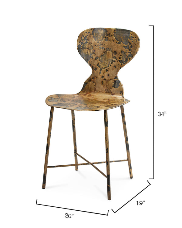 McCallan Metal Chair, Acid Wash Metal