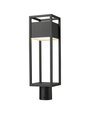 Barwick 1 Light Outdoor Post Mount Fixture in Black Finish
