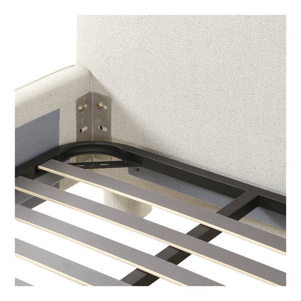 Ichigo Queen Bed in Light Grey Upholstery