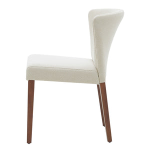 Albie Fabric Dining Side Chair In Cardiff Cream (Set of 2)