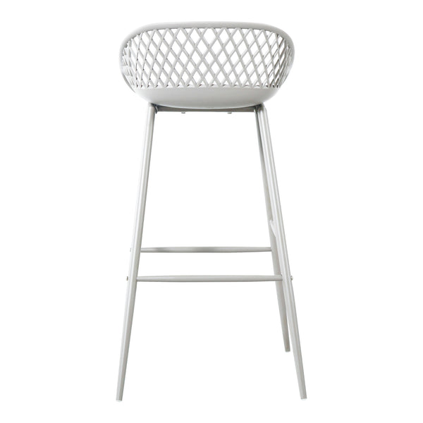 Piazza White Outdoor Barstool Set of 2