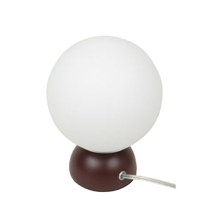 Moe's Ovi Table Lamp with Opal Globe in Deep Red