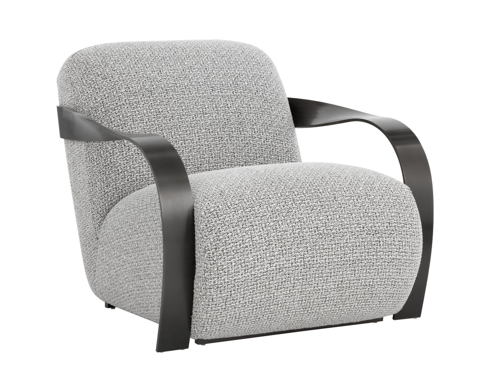 SONESTA LOUNGE CHAIR - DARK BRONZE - HELIOS CHECK BLACK
