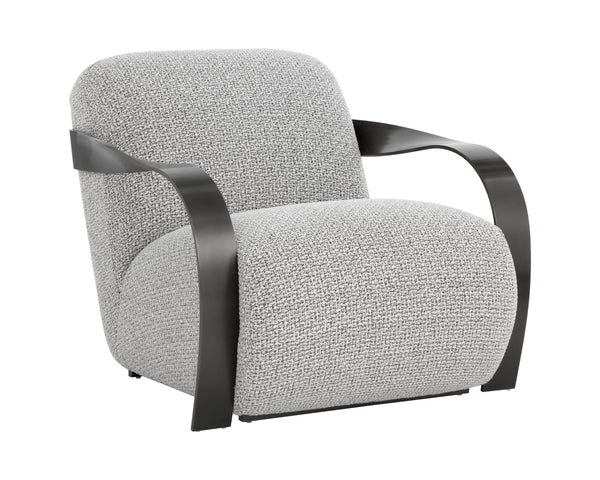 SONESTA LOUNGE CHAIR - DARK BRONZE - HELIOS CHECK BLACK