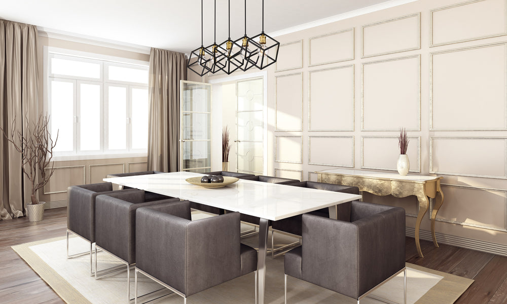Vertical 5 Light Island/Billiard in Bronze + Olde Brass Finish