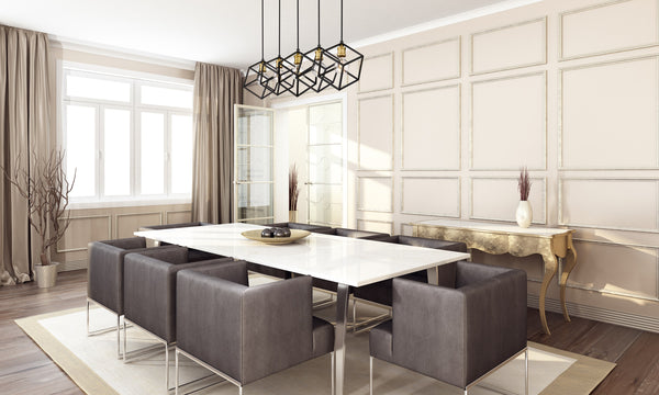Vertical 5 Light Island/Billiard in Bronze + Olde Brass Finish