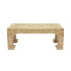 PAGODA STYLE COFFEE TABLE IN BURL WOOD